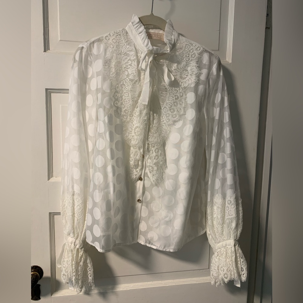 Keepsake Sheer Ruffle Blouse - Picture 8 of 15